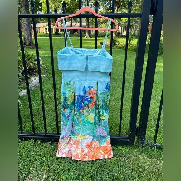 Anthropologie Floral Sleeveless Foldover Knee Length Dress NWT - Picture 8 of 8